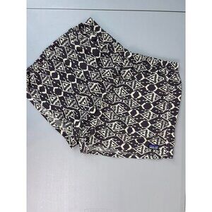 Patagonia men's medium grey fish print baggies outdoor hiking shorts 4.5" inseam